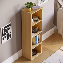 Oxford 4 Tier Cube Bookcase Display Shelving Unit - Oak