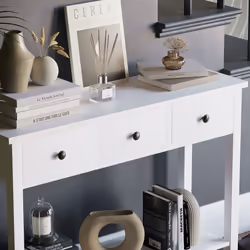 Windsor 3 Drawer Console Table Hallway Storage