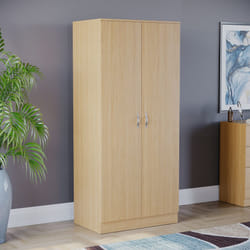 Riano 2 Door Wardrobe Hanging Rail Shelf Storage - Pine