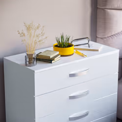 Hulio 4 Drawer Chest Bedroom Garment Storage Gloss - White