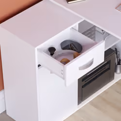 Longton Computer Desk Corner Adjustable L Shape - White
