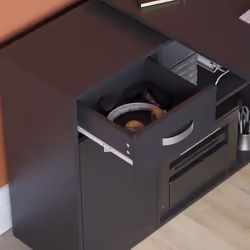 Longton Computer Desk Corner Adjustable L Shape - Black
