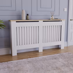 Arlington Radiator Cover Heating Cabinet White Oak - Large