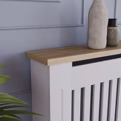 Arlington Radiator Cover Heating Cabinet White Oak - Large