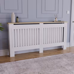 Arlington Radiator Cover Heating Cabinet White Oak - Extra Large