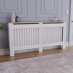 Arlington Radiator Cover Heating Cabinet White Oak - Extra Large