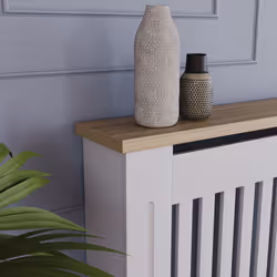 Arlington Radiator Cover Heating Cabinet White Oak - Extra Large