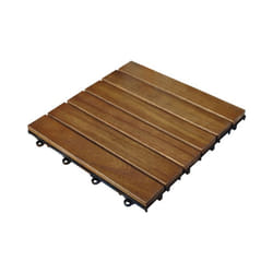 Easy Fit Wooden Click Deck Decking Tiles Hardwood Patio Garden Outdoor Balcony - Sample Piece
