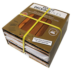 ) Easy Fit Wooden Click Deck Decking Tiles Hardwood Patio Garden Outdoor Balcony - One Pack (9 Tiles
