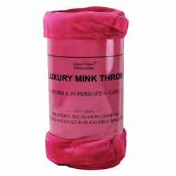 Soft Mink Throw Over Bed Faux Cuddle Luxury Fur Fleece Bedding Sofa Warm Blanket - Fuschia, Double
