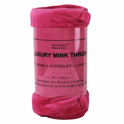 Soft Mink Throw Over Bed Faux Cuddle Luxury Fur Fleece Bedding Sofa Warm Blanket - Fuschia, King