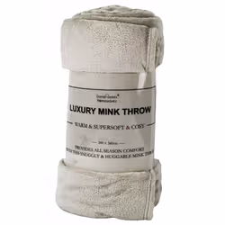 Soft Mink Throw Over Bed Faux Cuddle Luxury Fur Fleece Bedding Sofa Warm Blanket - Mink, King
