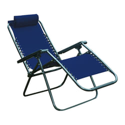 Folding Garden Chair Patio Furniture Textoline Zero Gravity Recliner Sun Lounger - Blue