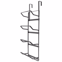 4 Tier Metal Over Door Towel Rail Rack Hanger Holder Bathroom Storage Organizer