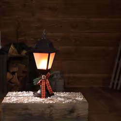 Christmas Flame Effect Lantern 46cm Warm White LED Lights NOMA 9520301