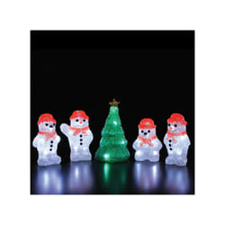 Christmas Decoration Acrylic Snowmen & Tree String Lights 5 Piece 40 LED 6921006