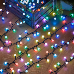 Indoor and Outdoor Christmas Tree Berry Lights, Colour Select LEDs, Remote Controlled