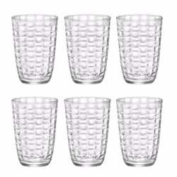 Bormioli Rocco Mat Drinking Tumblers Glassware Set - 6 Glasses, 395ml