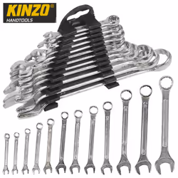 Kinzo 12 PCS Ring Open End Spanner Set DIY Tool Jaw Ring Spanner Fork