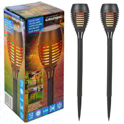 Plastic Solar Powered 12 LED Garden Light Lamp - 2