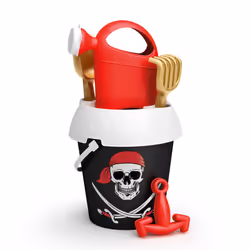 Kids Disney Plastic Pirates Beach Bucket And Spade - Bucket & Watercan Set