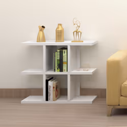 Avalon Wood Bookcase Display Shelves Unit Divider - 3 Tier
