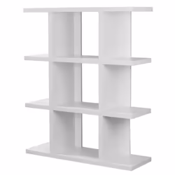 Avalon Wood Bookcase Display Shelves Unit Divider - 4 Tier