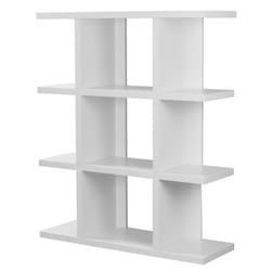 Avalon Wood Bookcase Display Shelves Unit Divider - 4 Tier
