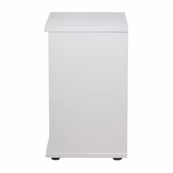 2 Drawer Wooden Bedside Cabinet Side Table - White Carcass and White Drawers