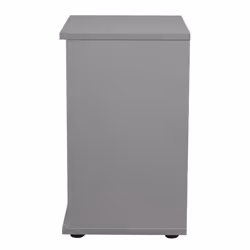 2 Drawer Wooden Bedside Cabinet Side Table - Grey Carcass and Grey Drawers