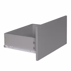 2 Drawer Wooden Bedside Cabinet Side Table - Grey Carcass and Grey Drawers