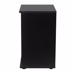 2 Drawer Wooden Bedside Cabinet Side Table - Black Carcass and Oak Drawers