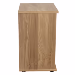 2 Drawer Wooden Bedside Cabinet Side Table - Oak Carcass and White Drawers