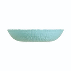 Luminarc Ammonite Opal Glass Dinner Set Plates - Turquoise, 6 Soup Bowls