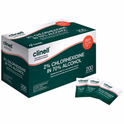 Clinell 240 Sachets 70% Alcoholic 2% Chlorhexidine Medical Disinfectant Wipes