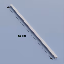 25x16mm Cable Trunking, Cable Cover, Paintable, Self-Adhesive Wire Cover, Corner Wire Hider, Cable Management - 25mm (W) x 16mm (H) x 1-meter Length -