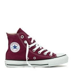 ) Converse All Star Mens Womens High Hi Tops Unisex Chuck Taylor Trainers Pumps - Maroon, 3 (Adults'
