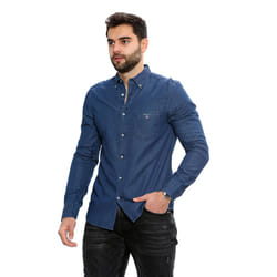 Gant Mens Regular Fit Indigo Shirt S-XXL - L