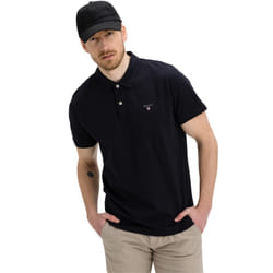 Gant Mens Original Pique Short Sleeve Polo Shirt - Black, 2XL