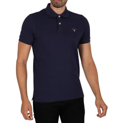 Gant Mens Original Pique Short Sleeve Polo Shirt - Navy, M