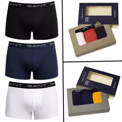 Gant | Mens Boxer Trunks (3 Pack) - Small, Multicoloured