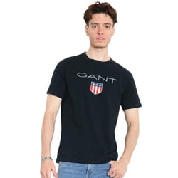 Gant Mens Archive Shield Crew Neck T-Shirt - Blue, XL