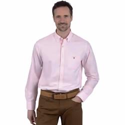 Gant Mens Regular Fit Oxford Shirt - L, Pink