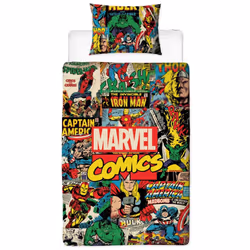 Marvel Comics Single Duvet Cover and Pillowcase Set
