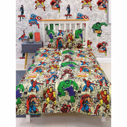 Marvel Comics Single Duvet Cover and Pillowcase Set