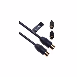 RF Coaxial Cable TV Aerial Lead 1m Coax Plug Male to Female Antenna Socket Extension for Freeview, SKY/SKY HD, Virgin, BT, DV ...