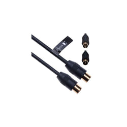 RF Coaxial Cable TV Aerial Lead 1m Coax Plug Male to Female Antenna Socket Extension for Freeview, SKY/SKY HD, Virgin, BT, DVD, VCR Connect to