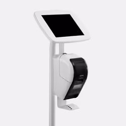 This Bouncepad Floor Stand tablet kiosk is designed to host the Brother QL-820-NWB. QL-820WNBC or QL-810W label printer (not ...