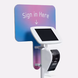 Bouncepad Floorstanding with Brother Printer Mount and Branding Board (inc USB Cable) | Covered Front Camera and Home Button  ...
