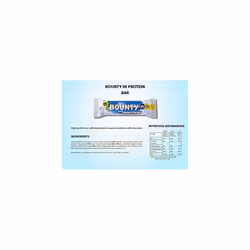 Bounty Hi Protein Bar (12 x 52g), High Protein Energy Snack with Milk Chocolate and Coconut, 18g Protein